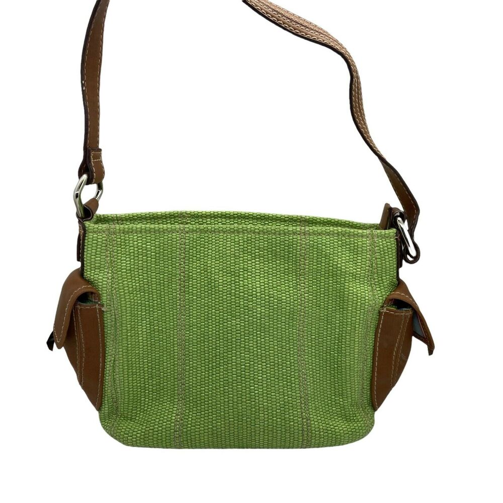 Fossil Handbag ZB9389 Womens Green Fabric Inner Pockets Casual Shoulder